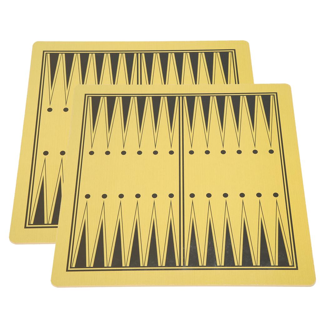 2Pcs Wooden Twosided Chess Board Backgammon Dual Purpose Checkerboard Accessory