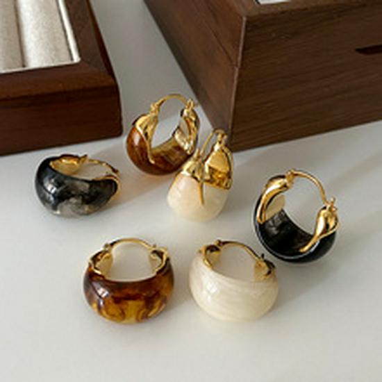 Korean Trend Double Layer Circle Stud Earrings - 2021 Fashion Metal Design