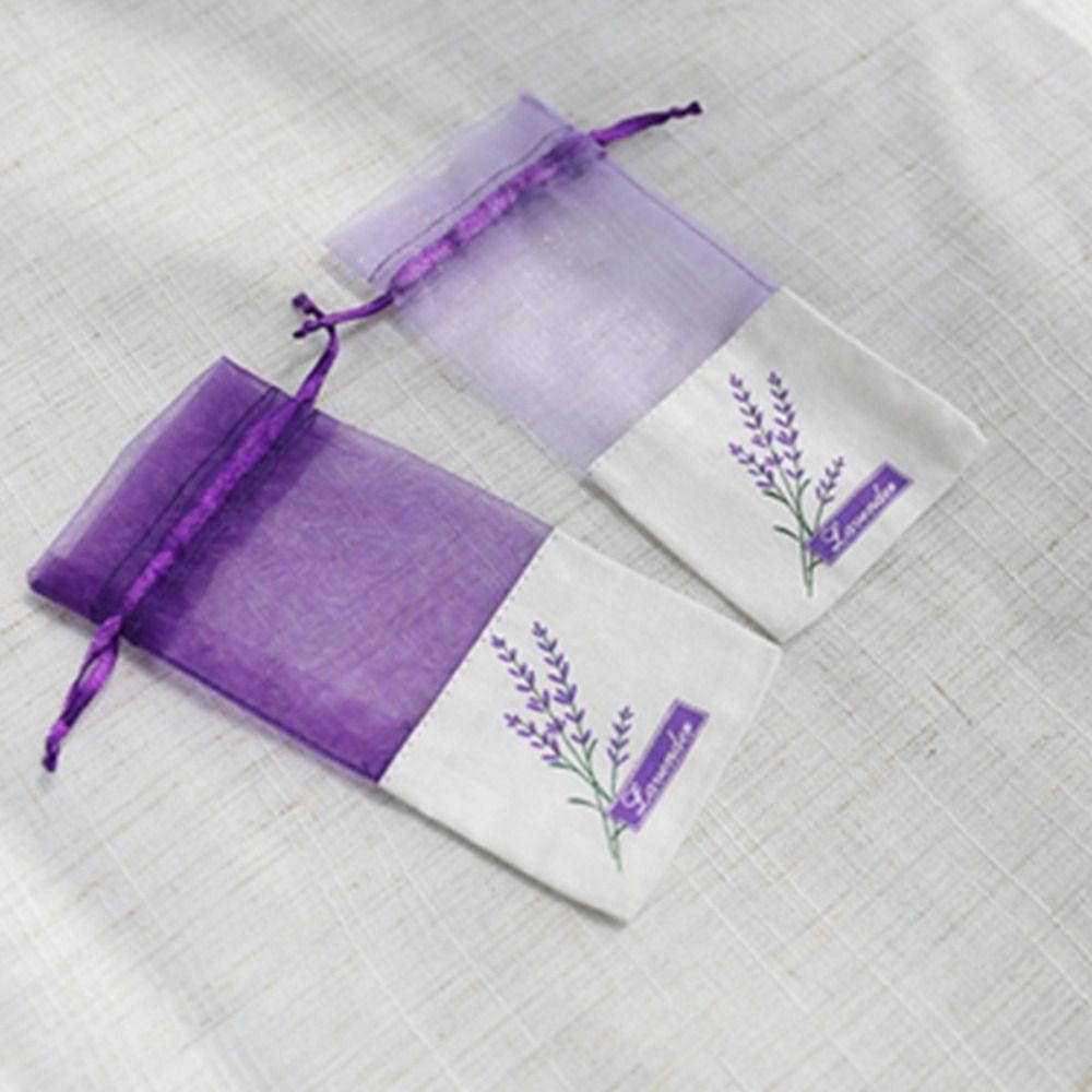 10/20PCS Drawstring Mesh Lavender Bags Air Fresheners Purple Gauze Ribbons Empty Sachet Bags Indoor Deodorizing Small Sachets