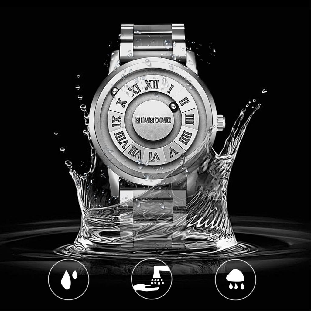 Vattentät Magnetisk Snygg och Populär Kvarts Modeklocka med Rostfritt Perfekt för och Vardaglig Bekväm för och som en Gåva till Honom Herrklocka,