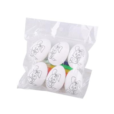 5pcs Easters Eggs Set for Children To Unique Desogns Decorations With Paintable Sturdy Foam Eggs and Sequins Use