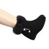 New short plush snow boots winter plush short boots inner height increase warm plush cotton shoes