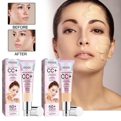 Face Repair CC Cream Natürliche Deckkraft Feuchtigkeitsspendende Reparatur Aufhellende Haut