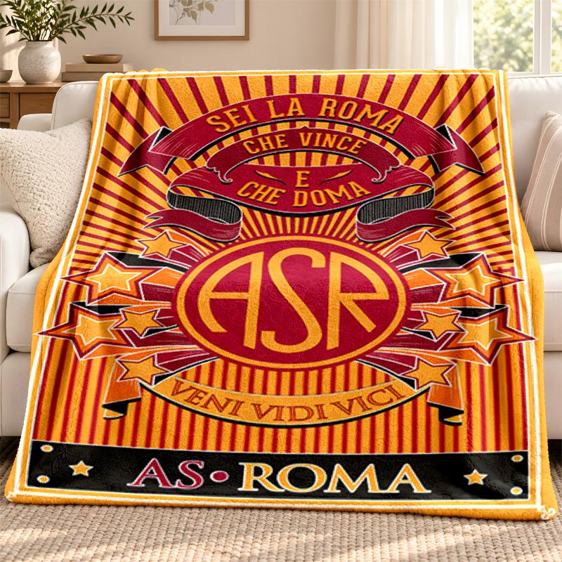 A.S. Roma deka Flísová deka Měkká útulná plyšová přehoz na pohovku postel Lehká domácí dekorace Venkovní kempování