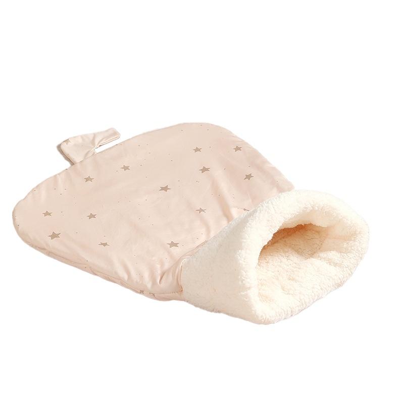 

Soft Cuddly Cat Sleeping Bag Fluffy Feel Thickened Pet Pocket Quilt Bed Warm Nest for Kitten Puppy Comfortable Warmth зірка
