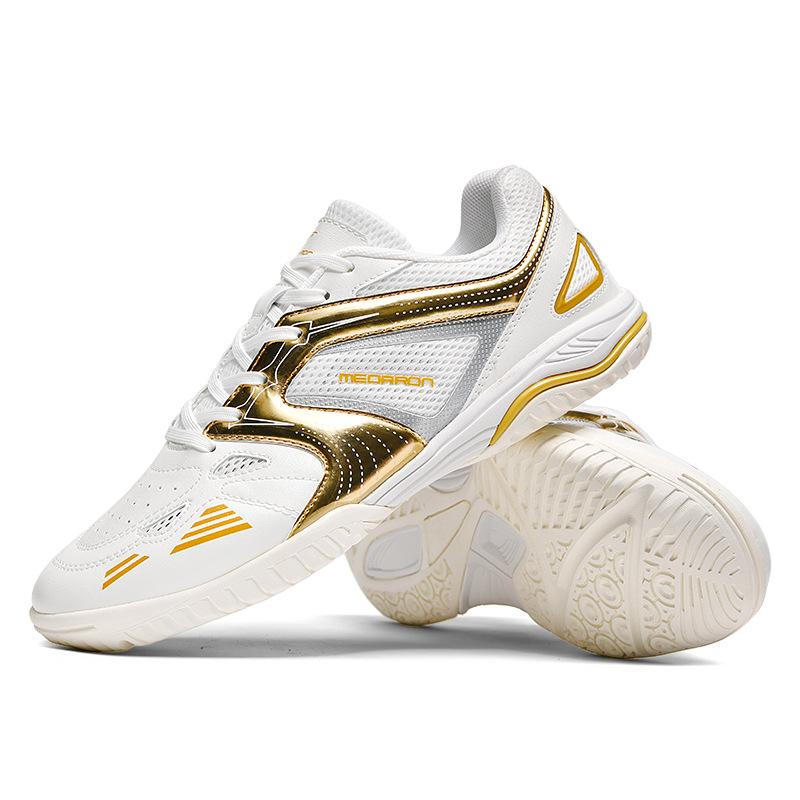 

2025 new table tennis men s and women s shoes wear-resistant, breathable and shock-absorbing sports shoes non-slip nano competition ultra-light shoes 45 платиновый