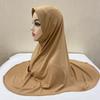 H124 Erwachsene hochwertige große Größe muslimischer Hijab-Schal mit Kinnteil islamische Kopftuch-Hüte Armia zum Überziehen Kopftuch Turbanmützen
