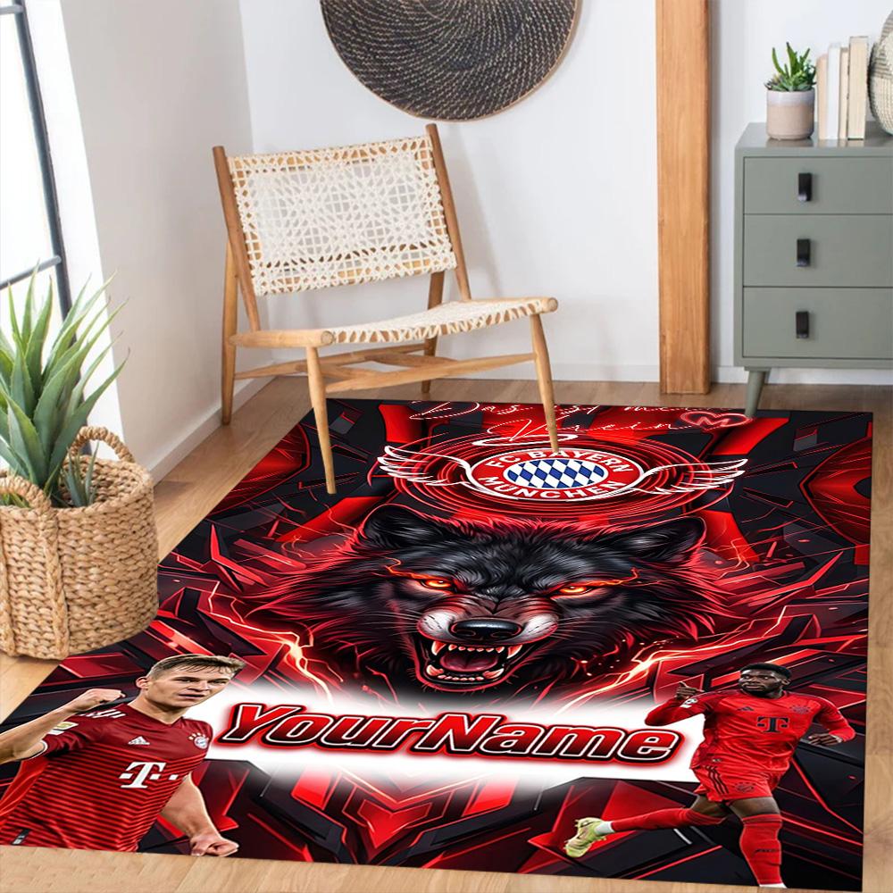 Fc Bayern München (14) Customize your name rug, office chair cushion, home bedroom living room gift.