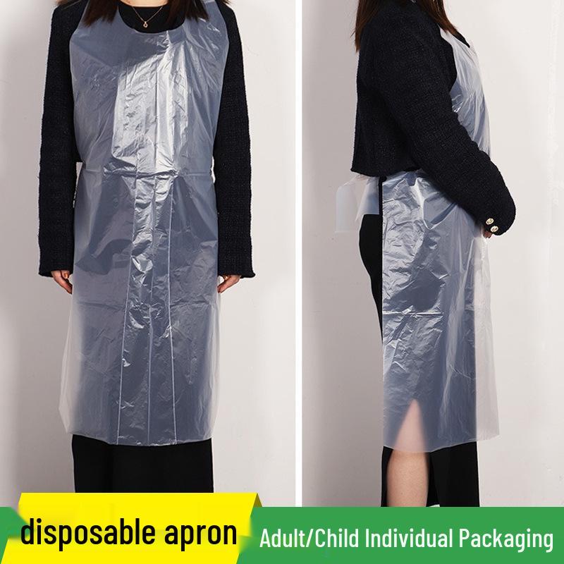 Individually Packaged Waterproof Transparent White Disposable Apron for Catering, Hot Pot, Household – Extended & Thickened Oil-Proof Design