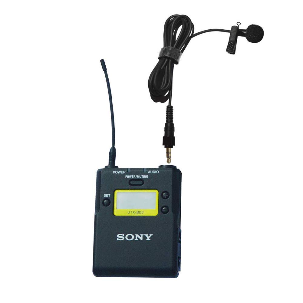 Mikrofon krawatowy NiceAI z bezprzewodowym systemem Sony UWP, czarny, wiatroodporna konstrukcja z redukcją szumów, klips do przypinania (Kompatybilne serie) Mikrofon, 120cm,