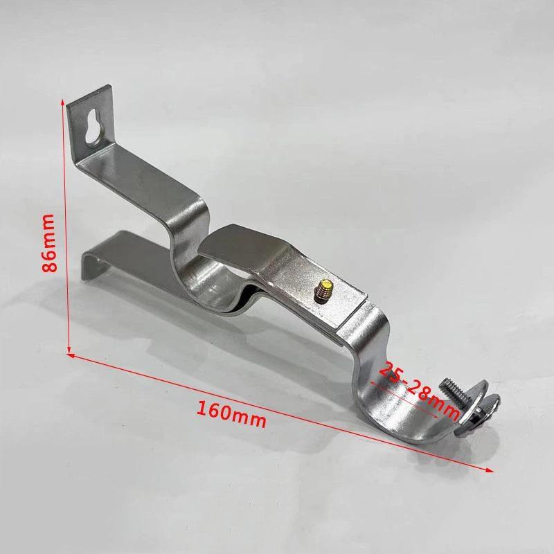 Adjustable Rustproof Metal Curtain Rod Brackets Heavy Duty Holders for Bathroom Living Room Window Use