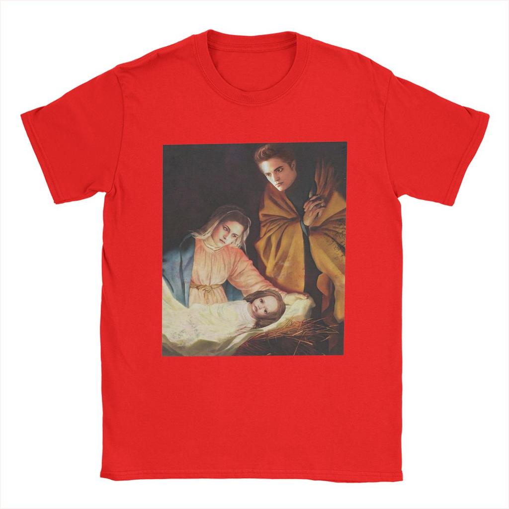 Męski T-shirt Parodia filmu Zmierzch Rodzi się dziecko Niesamowite bawełniane koszulki z krótkim rękawem T-shirt z okrągłym dekoltem Nadrukowany