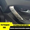For Peugeot 408 2024 Interior Armrest Decoration Sequin Stainless Steel Car Interior Door Handle Sticker