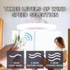 LED Ceiling Fan Light E27 With Remote Control Dimming 3-speed Ddjustable Wind Speed Suitable for Living Room Study Bathroom