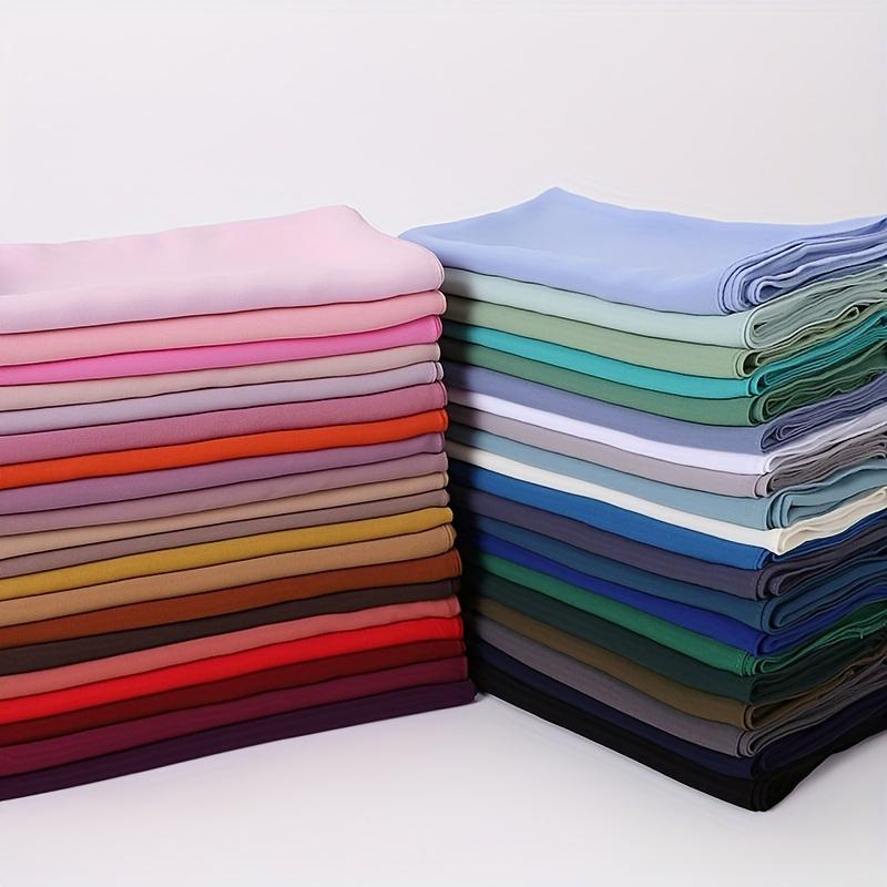 Muslim Chiffon Hijab Scarf for Women Big Solid Color Head Wrap for Women Hijabs Scarves Ladies Muslim Veil Jersey Hijabs Turban