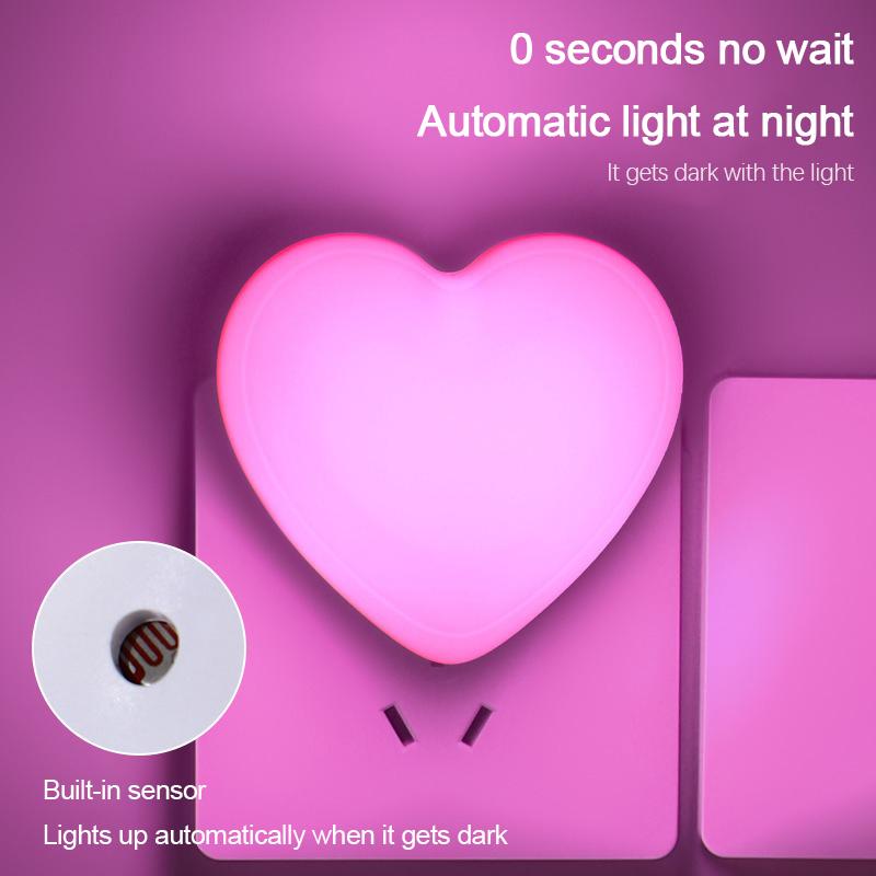 LED Night Light Sensor Control Night Lamp Energy Saving LED Sensor Lamp US Plug Nightlight for Children Kids Bedroom Stairs