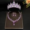 Necklace Earrings Set Princess Headpiece Wedding Crown Jewelry Set Korean Style Jewelry Sets
