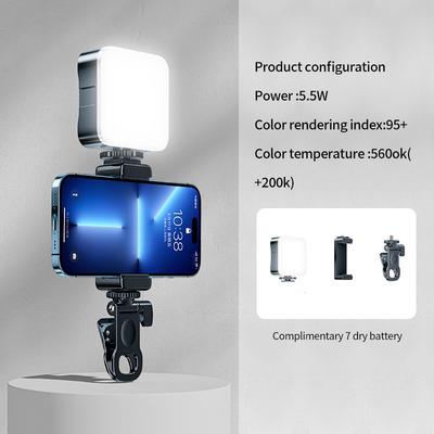 Mini Portable Fill Light LED Video Light Photography Lighting Cell Phone Selfie Livestreaming Fill Lamp Cold and Warm Vlog Lamp