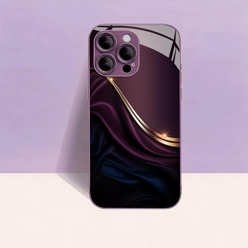 In Vogue New Hot-selling Protective Case Phone Case Metallic Paint Glass PhoneCase for iPhone 17 16 15 14 13 12 11pm Pro Plus