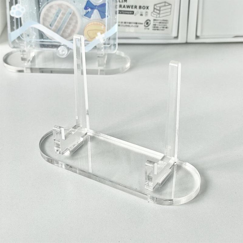 Water Ripple Acrylic Badge Display Stand - Small Square Holder 58mm-75mm Universal