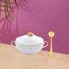 Ceramic Bowl for Serving Soup, 9.8oz, 4.5" Size with Handles Ice Cream And Pasta