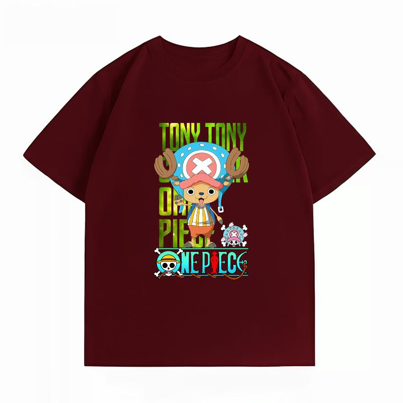 One Piece Tony Tony Chopper Q Version Print T-Shirt Casual Short Sleeve Cotton Anime Streetwear Unisex's T-Shirt