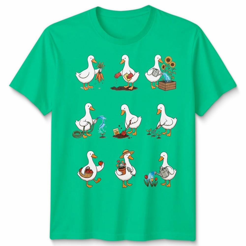 Cute Goose Gardener Unisex T Shirt Funny Gardening Tee Plant Lover Top S
