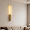 Modern Minimalist LED Wall Lamp - Copper Round Tube for Bedside, Corridor, Living Room, or Entrance