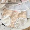 Girls Autumn and Winter Frown Cute Bear Rabbit Pure Cotton 10A Antibacterial Middle Waist Briefs
