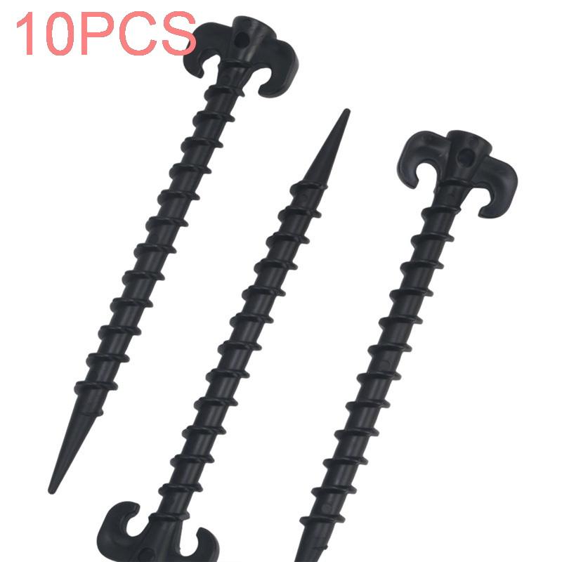 10Pcs Tent Pegs Canopy Stakes Durable Ground Anchor Nails With Strong Holding Power For Rain Tarps Camping Hiking Gardening
