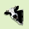 Piquet de Jardin Vache Curieuse Métal Résistant aux Intempéries Ornement d'Extérieur pour Jardin