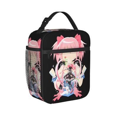 Puella Magi Madoka Magica Anime Thermal Insulated Lunch Bag for Picnic Reusable Food Bag Container Thermal Cooler Lunch Boxes