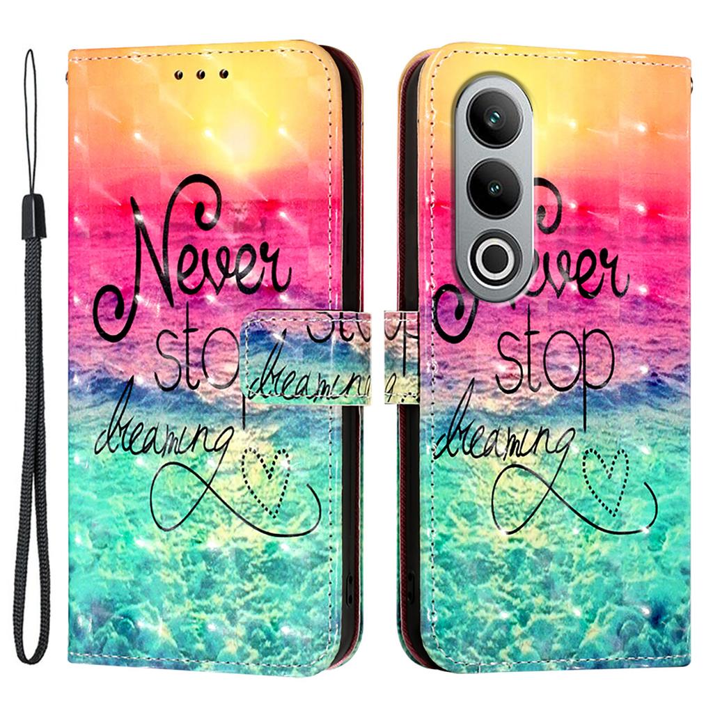 For OnePlus Nord CE4 5G Leather Case Pattern Printing Wallet Stand Mobile Cover with Strap
