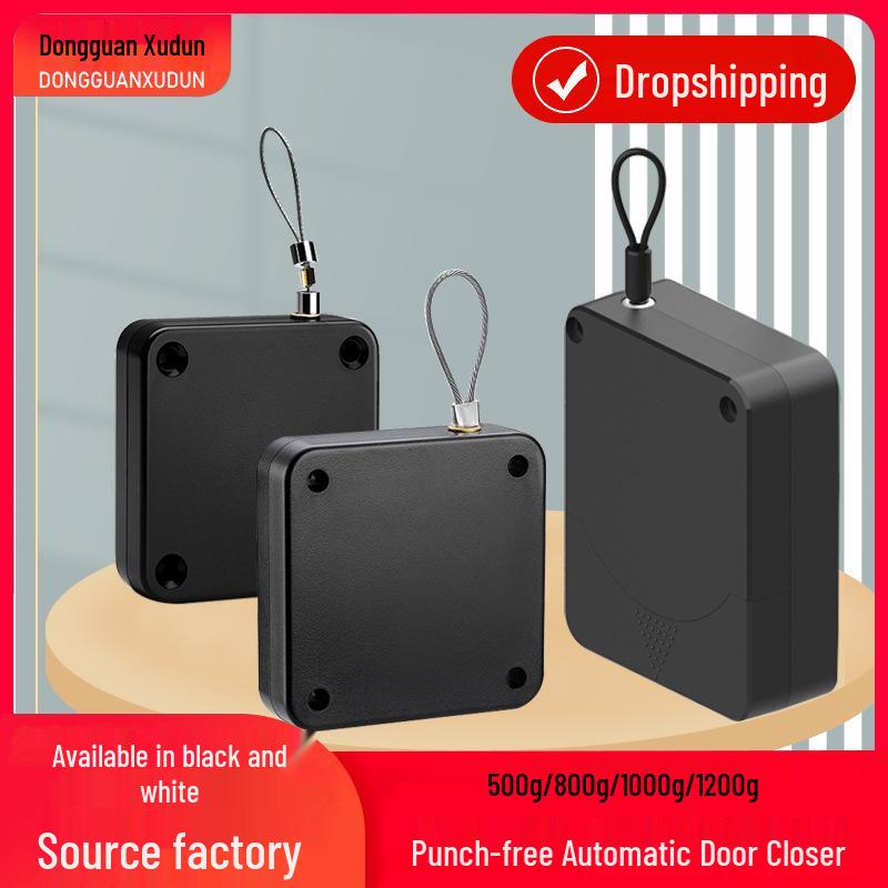 Automatic Retractable Sliding Door Closer for Household Wooden Push-Pull Doors