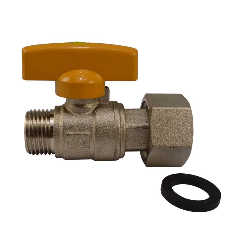 Brass Quick Connect Gas Ball Valve, 4/6-Point Male/Female Thread for Natural Gas and Water Heaters