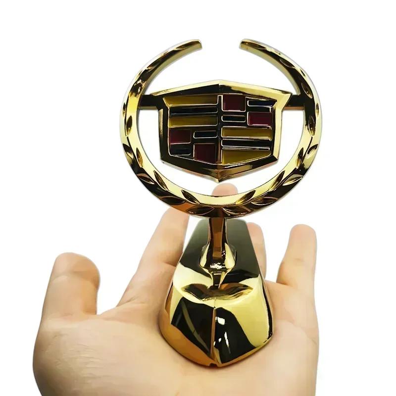 Emblème Chrome pour Capot de Voiture Autocollant Bonnet pour Cadillac Escalade Deville DTS ATS BLS CT4 CT6 CTS EXT SLR SRX XLR XT4