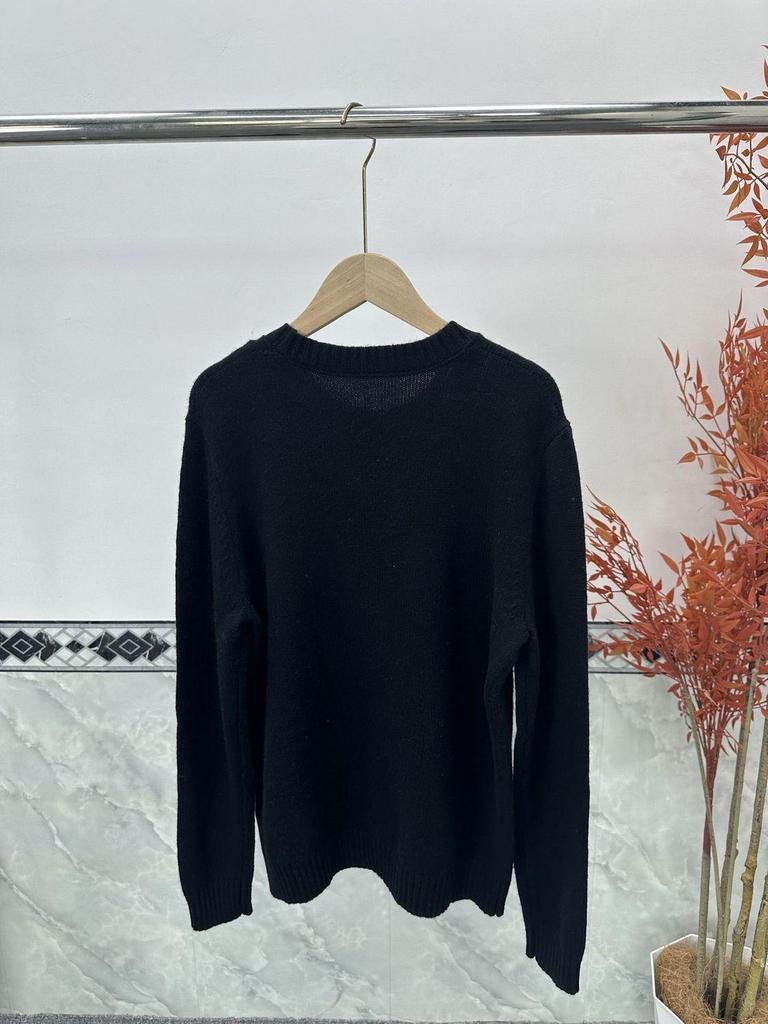 Women's Trendy Raf Simons Bear Embroidery Knit Sweater - Autumn/Winter Fashion