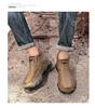 Men's Large Size Wear-Resistant Winter Leather Boots with Thick Sole