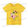 SpongeBobs Cartoon Tshirt for Children Cotton Soft Tee Boys Girls Tops Colorful Clothing Anime Printed Clothes Birthday Gift