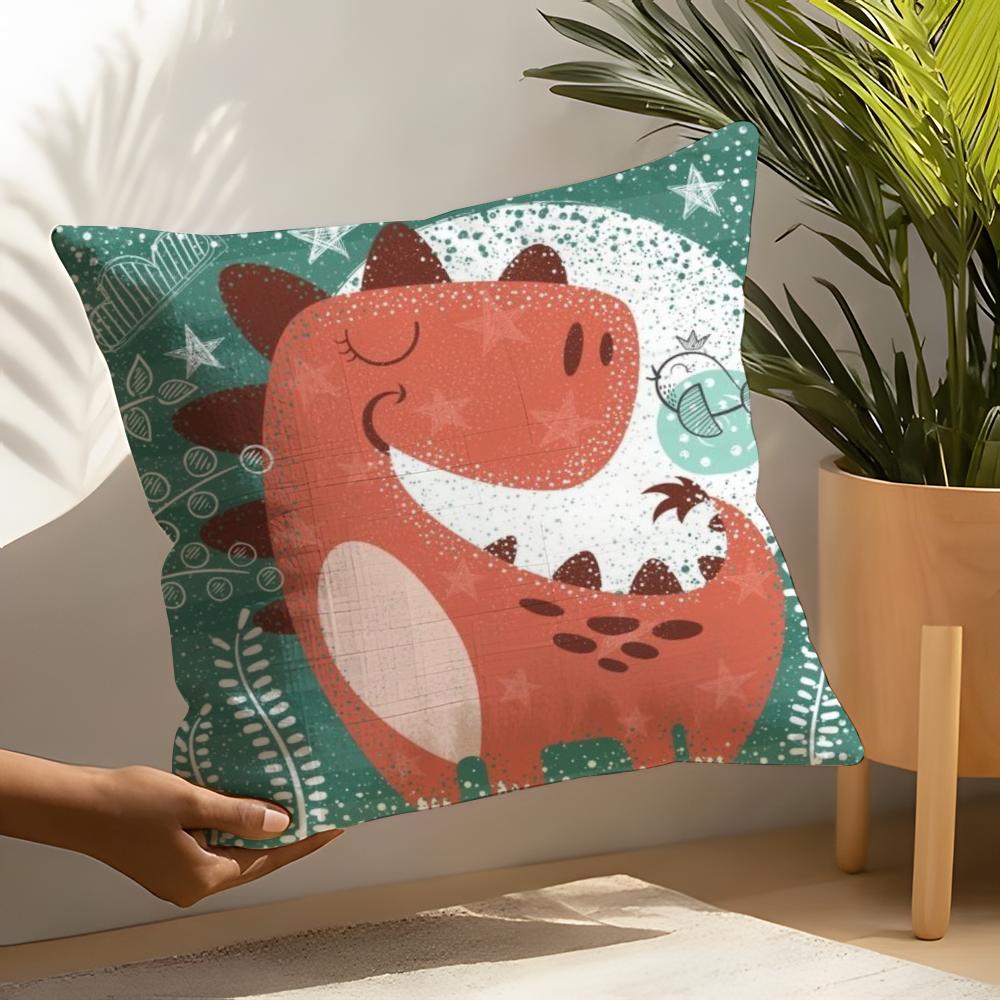 Cute Cartoon Dinosaur Pillow Case Home Living Room Decoration Linen Pillow Cases Cushion Cover