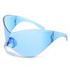 Oversized Futuristic Shield Sunglasses for Women Men Fashion Silver Mask Visor Sun Glasses Female Punk Y2K Eyeglasses