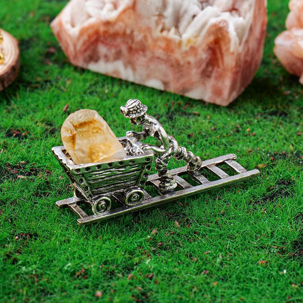 1pc Natural Crystal Raw Stone Orbit Miner Ornament Fun Ore Specimen Home Study Desktop Decoration Holiday Gift