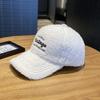 Lamb Fur Baseball Cap In Autumn and Winter Warmth and Windproof Letter Embroidery Solid Color Fashionable and Versatile Plush Baseball Cap