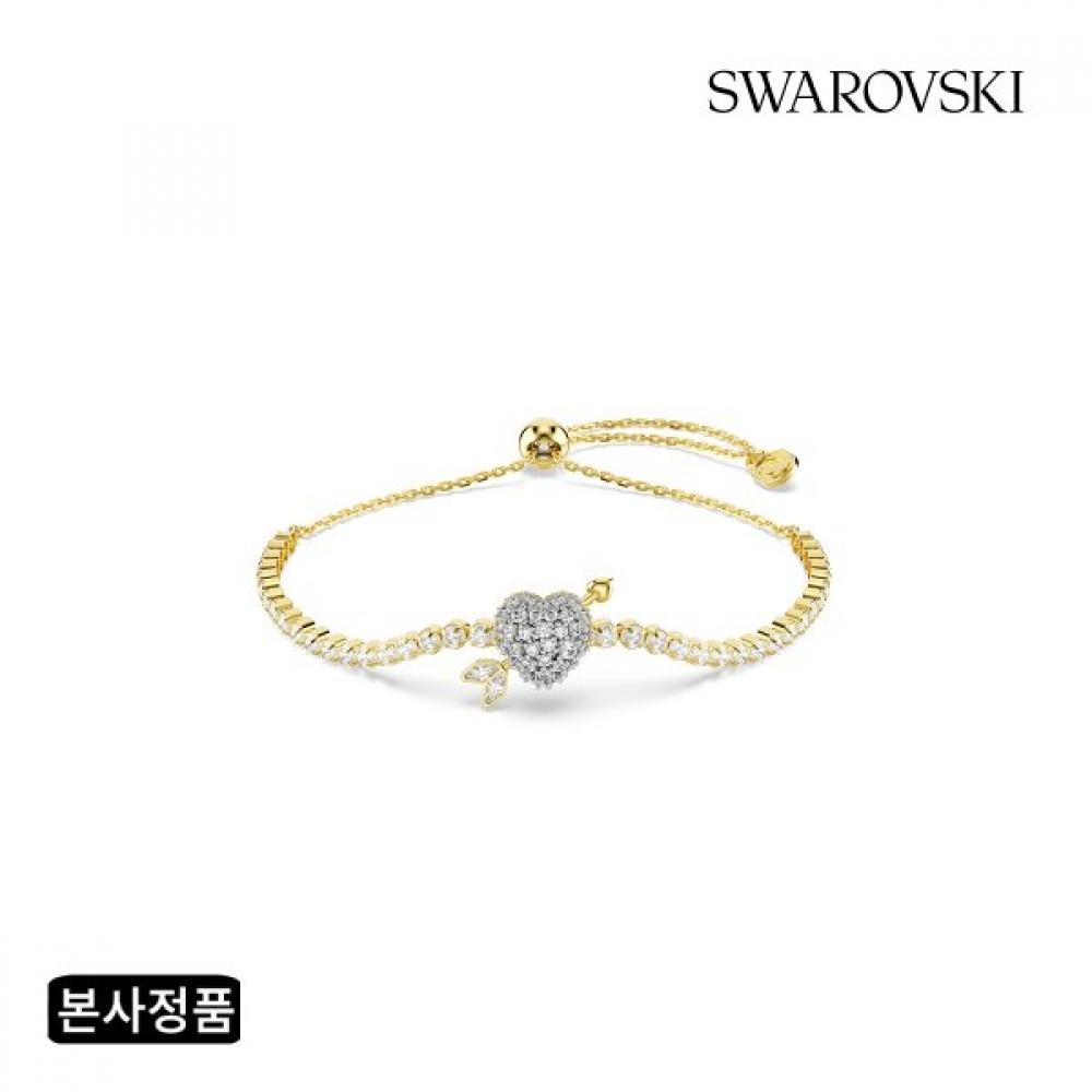 Swarovski Heart With Arrow Gold Tone Bracelet 5744061