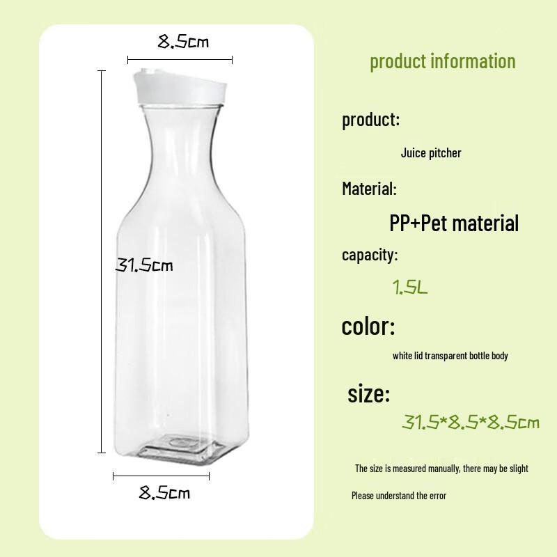 Transparent Plastic Juice Milk Bottle 1500ml