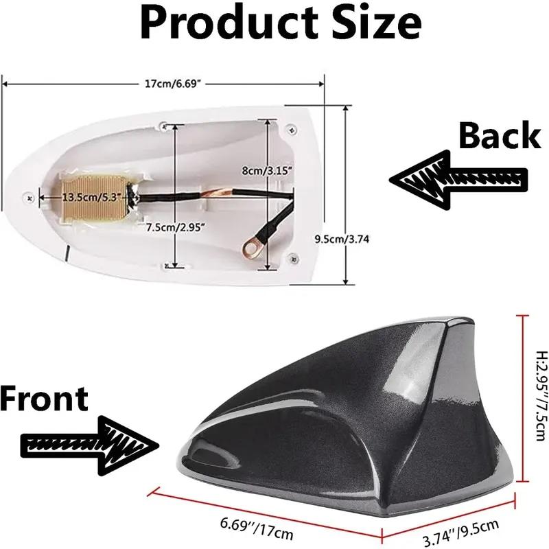 Car Auto Shark Fin Roof Aerial Base Radio Signal Antenna for Jeep Compass/Renegade 2017 2018