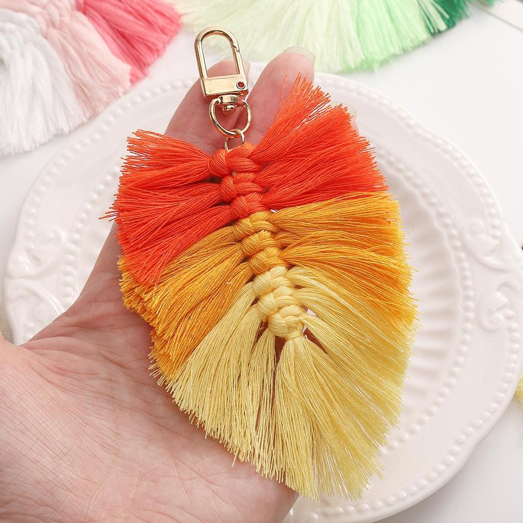 Tassel Woven Pendant Charm for DIY Bag Keychain Accessories