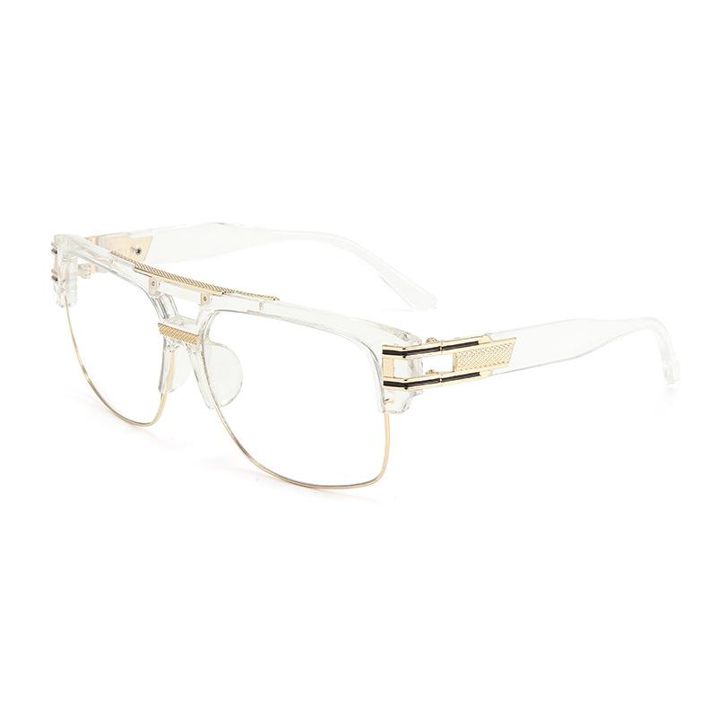 Double Beam Steampunk Sunglasses Men New Large Frame Retro UV Resistant Glasses Outdoor Driving Sun Protection Goggles