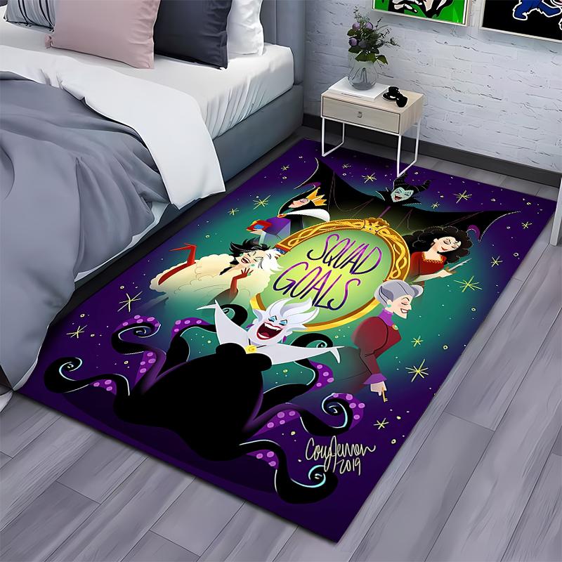 3D HD Villains Cartoon Carpet LivingRoom Bedroom Sofa Doormat Home Decor Mat Non-slip Floor Rug Luxury Gifts for Kids and Adults