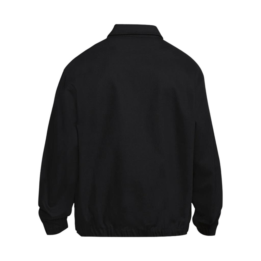 Nike Solid Color Woven Twill Loose Skateboard Work Jacket Unisex Jacket Black FQ0407-010